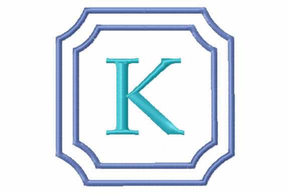Double Framed Monogram Letter K for Seasonal Projects