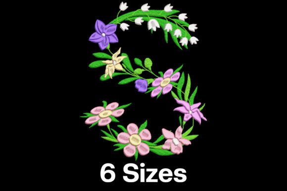 Flower Letter S: A Delightful Embroidery Design for Personalized Gifts