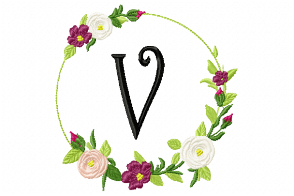 Frame Roses Monogram Letter V Review