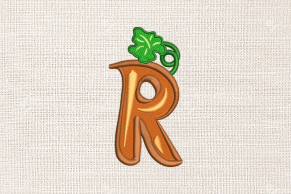 Letter R Autumn Monograms for Seasonal Collections