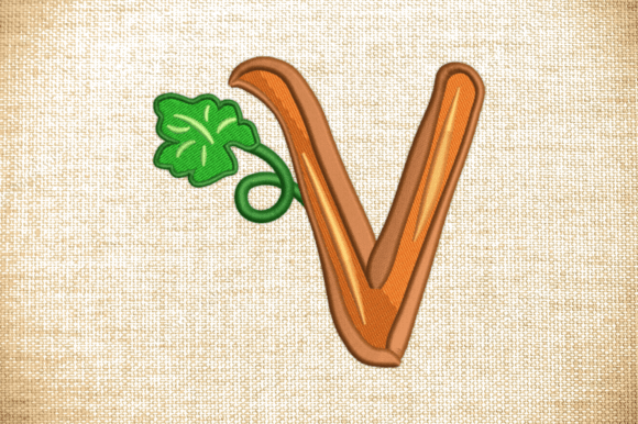 Letter V Autumn Monograms